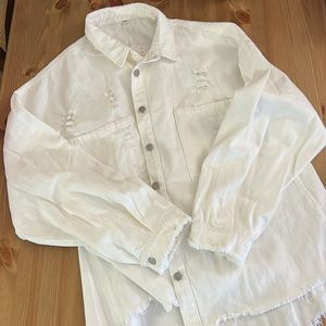 JEAN JACKET WHITE NWT XL